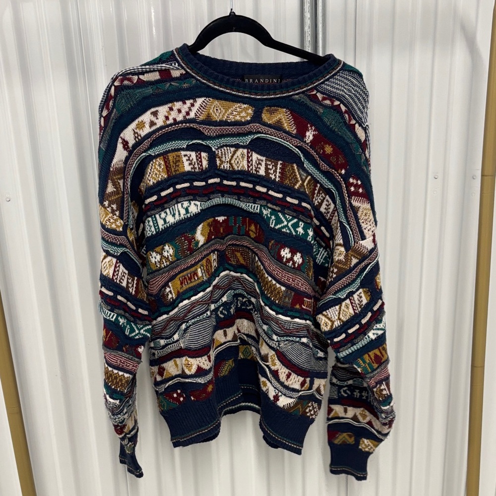 Vintage Free People Brandini C00gi Style Crew Neck Sweater